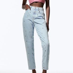 Zara rhinestone jeans
